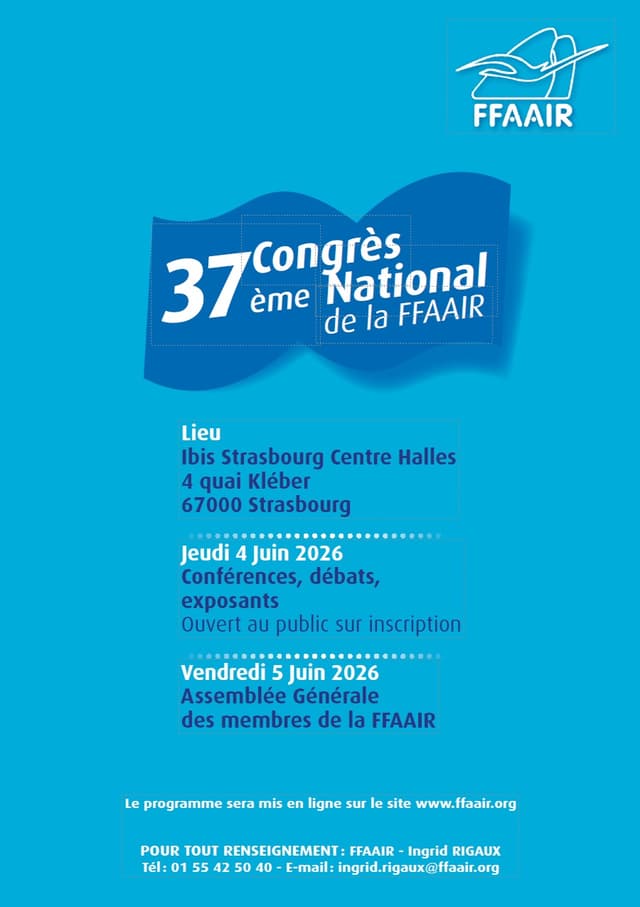 37ᵉ Congrès National de la FFAAIR – 4 juin 2026 à Strasbourg