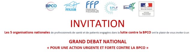 GRAND DEBAT NATIONAL « POUR UNE ACTION URGENTE ET FORTE CONTRE LA BPCO »
