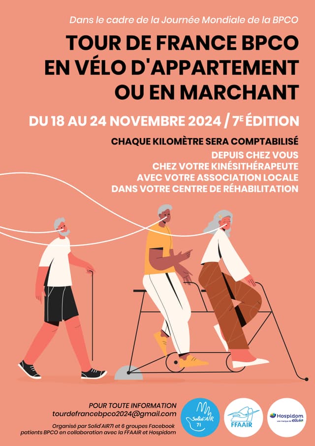 Tour de France des malades BPCO : rendez-vous du 18 au 24 novembre