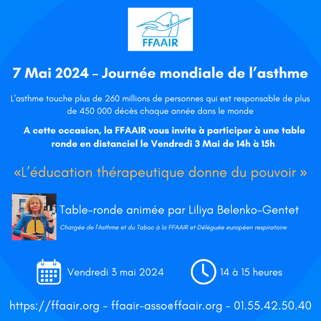 7 Mai 2024 – Journée mondiale de l’asthme 