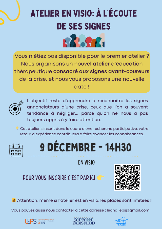 Atelier en visio : “À l’écoute de ses signes” – 9 décembre à 14h30