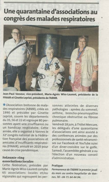 Congrès National de la FFAAIR - Le Télégramme 21 juin 2021