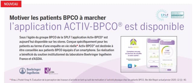 Activ- BPCO : une application adaptée à l’activité de marche  des personnes souffrant d’une BPCO
